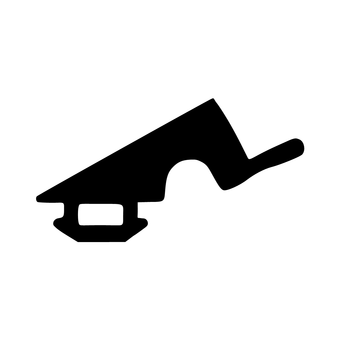 Türrahmen Dichtung - Mitteldichtung für Metall- und Kunststofffenster | 15 mm Höhe | Farbe: schwarz