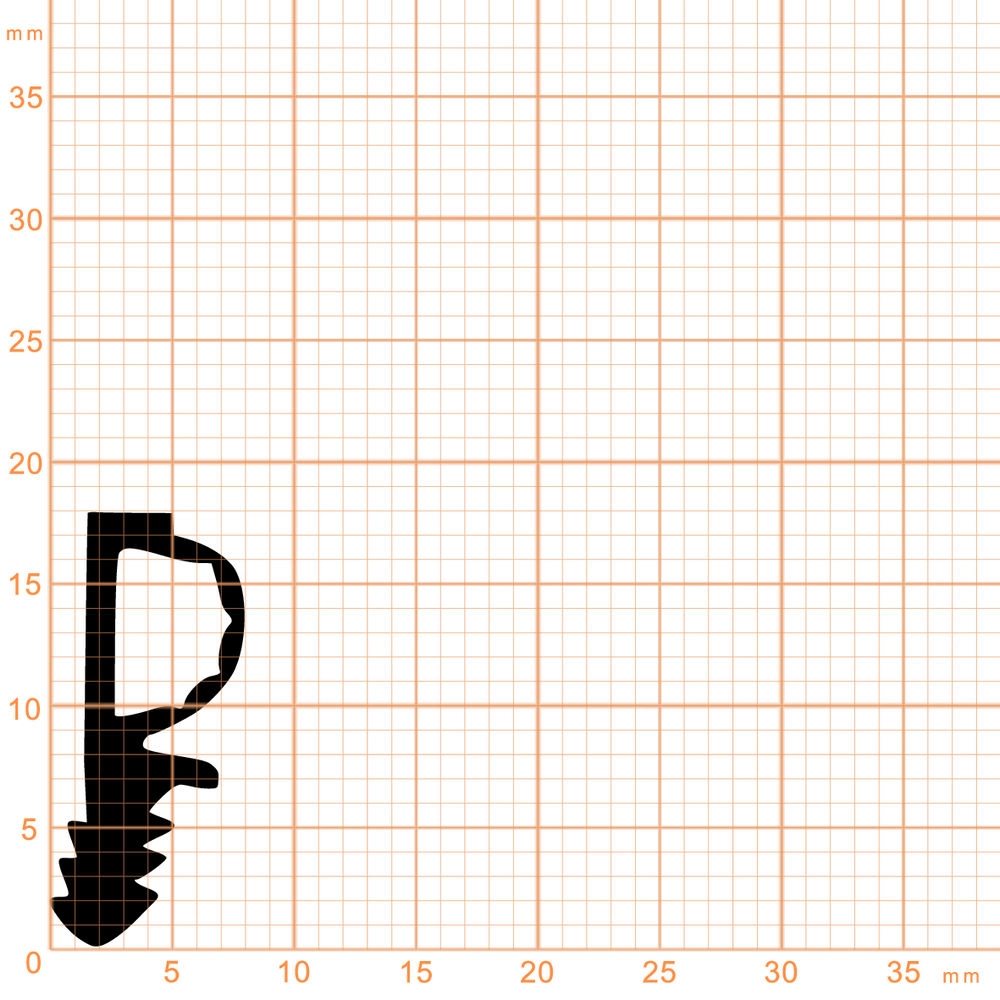Flügelfalzdichtungen - Flügelfalzdichtung für Holzfenster und -türen | 12 mm Falzhöhe | Farbe: braun