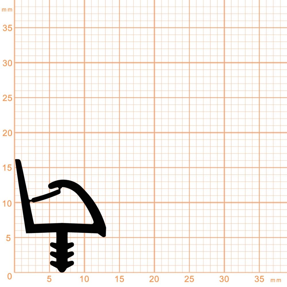 Türrahmen Dichtung - Holzzargendichtung für Haustüren | 11 mm Falzbreite | Farbe: weiß