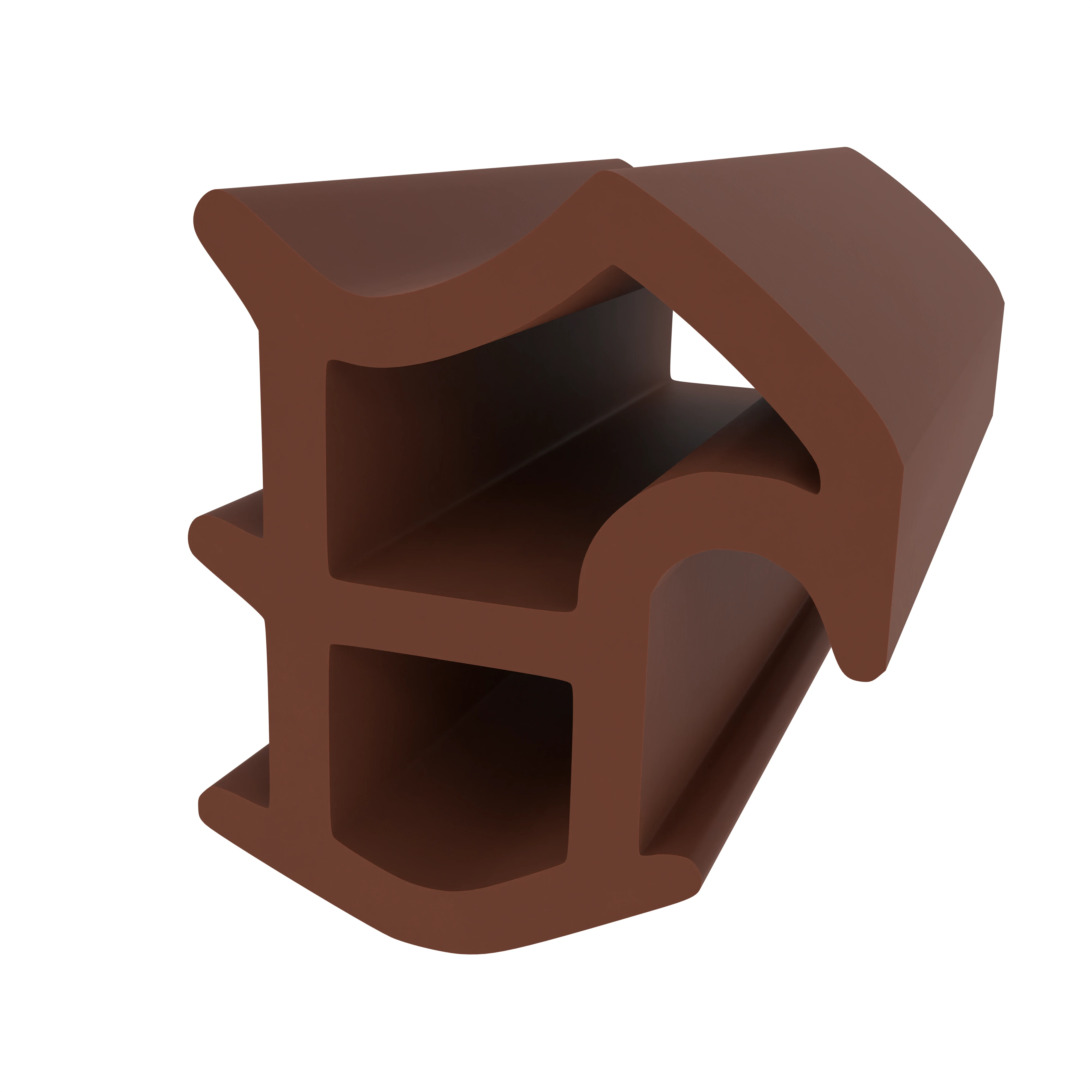 Türrahmen Dichtung - Stahlzargendichtung für senkrechte Nut | 16 mm Breite | Farbe: braun