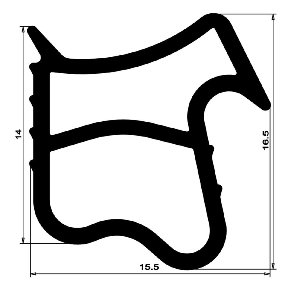 Stahlzargendichtung für Stahltüren | 17 mm Breite | Farbe: grau