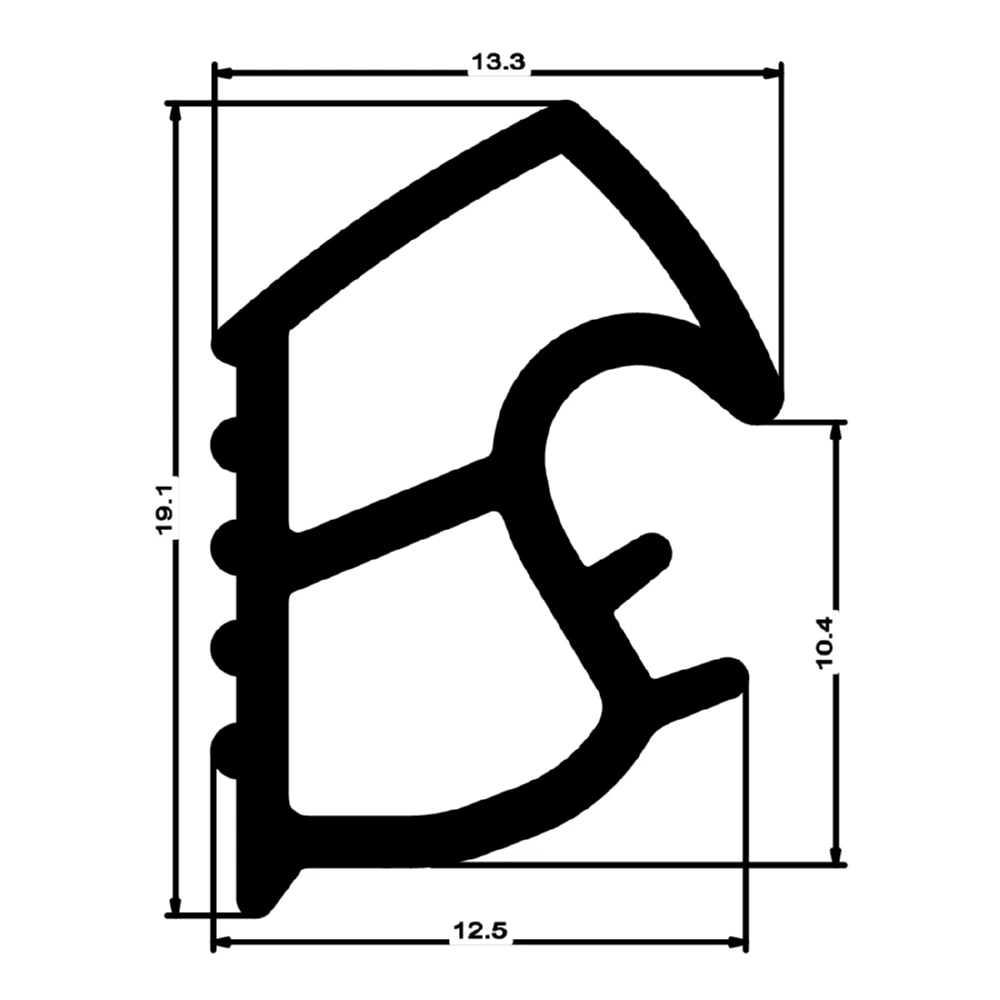 Stahlzargendichtung für Stahlzargen | 20 mm Höhe | Farbe: weiß
