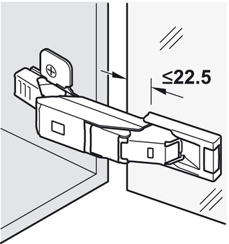 Blum Topfscharnier Clip Top Cristallo | mit Blumotion | Oberfläche: vernickelt