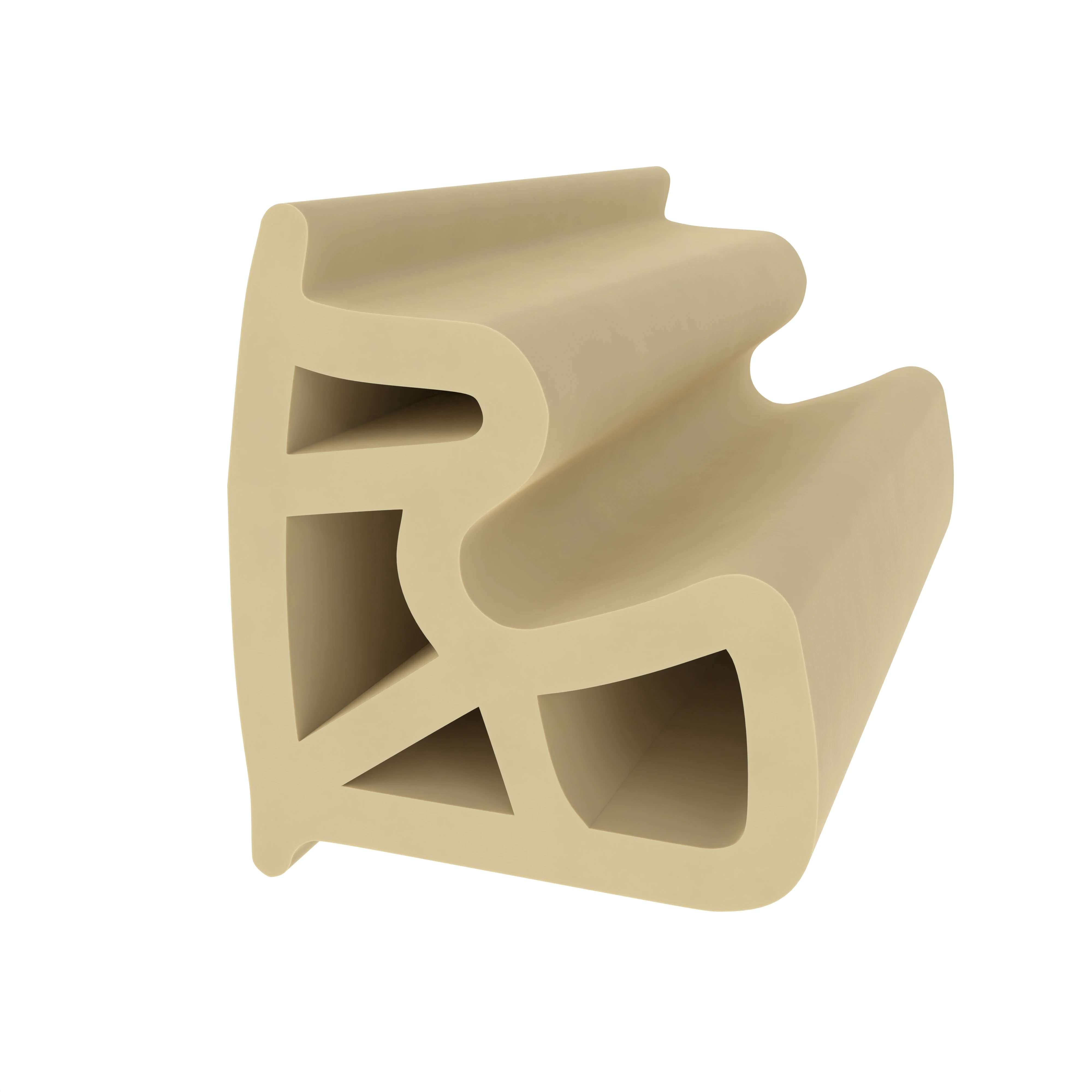 Türrahmen Dichtung - Stahlzargendichtung für Stahltüren | 14,3 mm Breite | Farbe: beige
