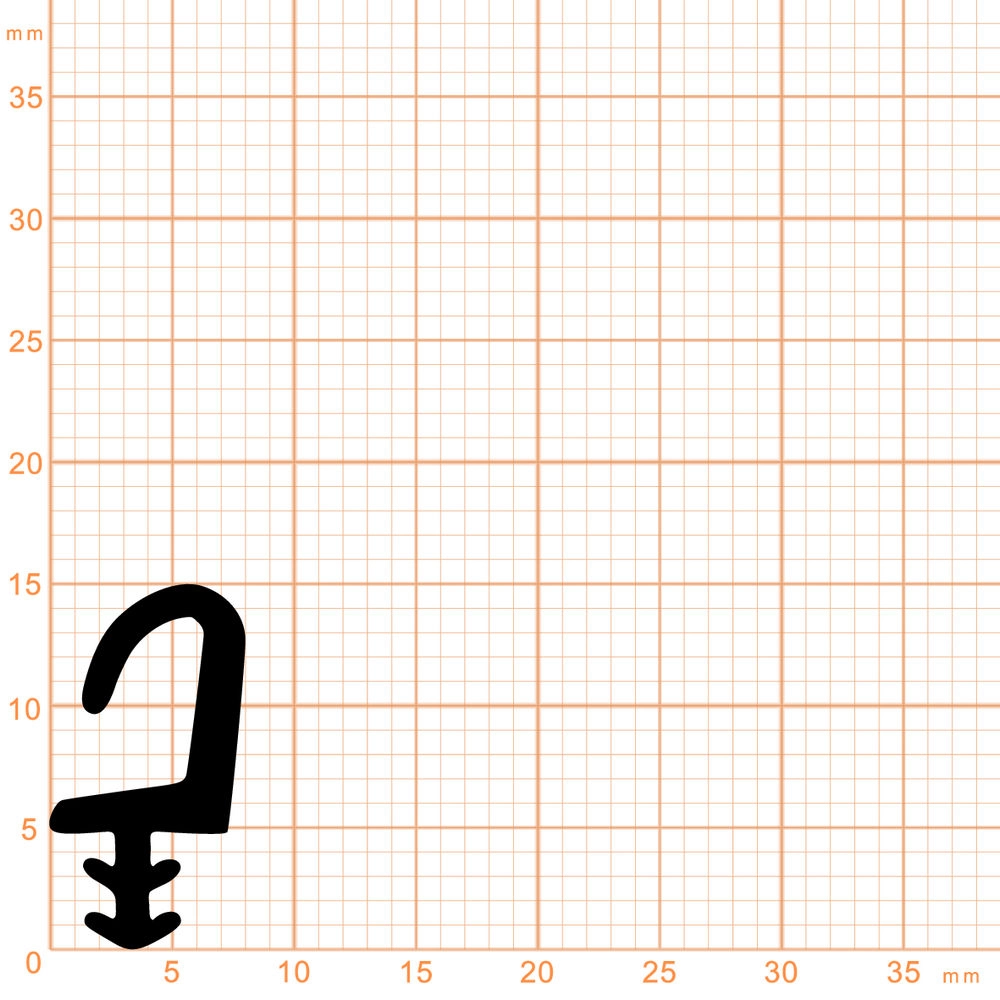 Lippendichtungen - Anschlagdichtung für Holzfenster | 15 mm Höhe | Farbe: schwarz