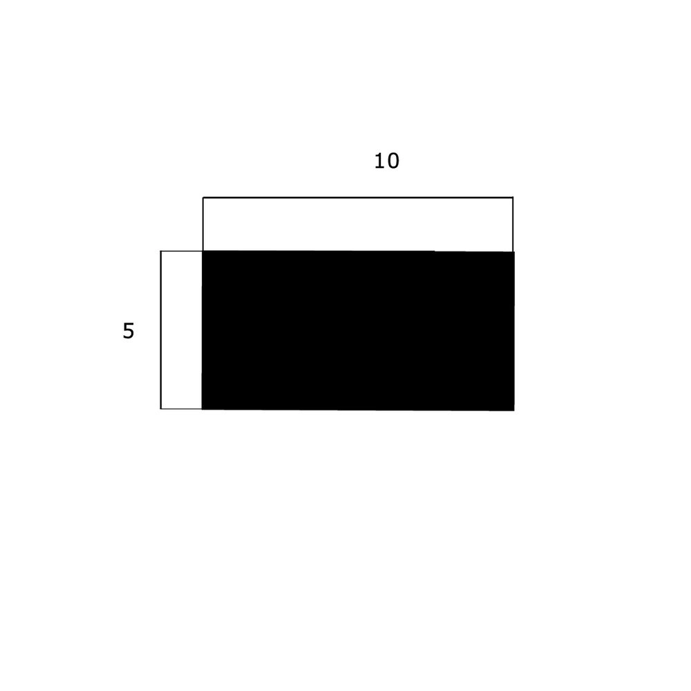Moosgummi - Moosgummidichtung vierkant | 10 mm Breite | Farbe: schwarz
