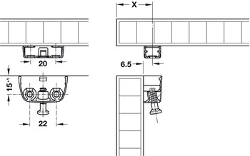 Korpusverbinder Häfele Ixconnect RV/U-T3 | Antrieb: Kreuzschlitz PZ2 | Oberfläche: verzinkt