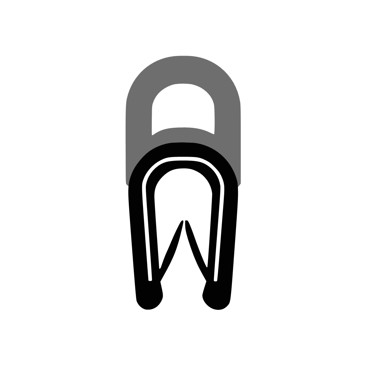 Kantenschutz Dichtprofile - Kantenschutzprofil | Klemmbereich: 1-2 mm | Farbe: schwarz