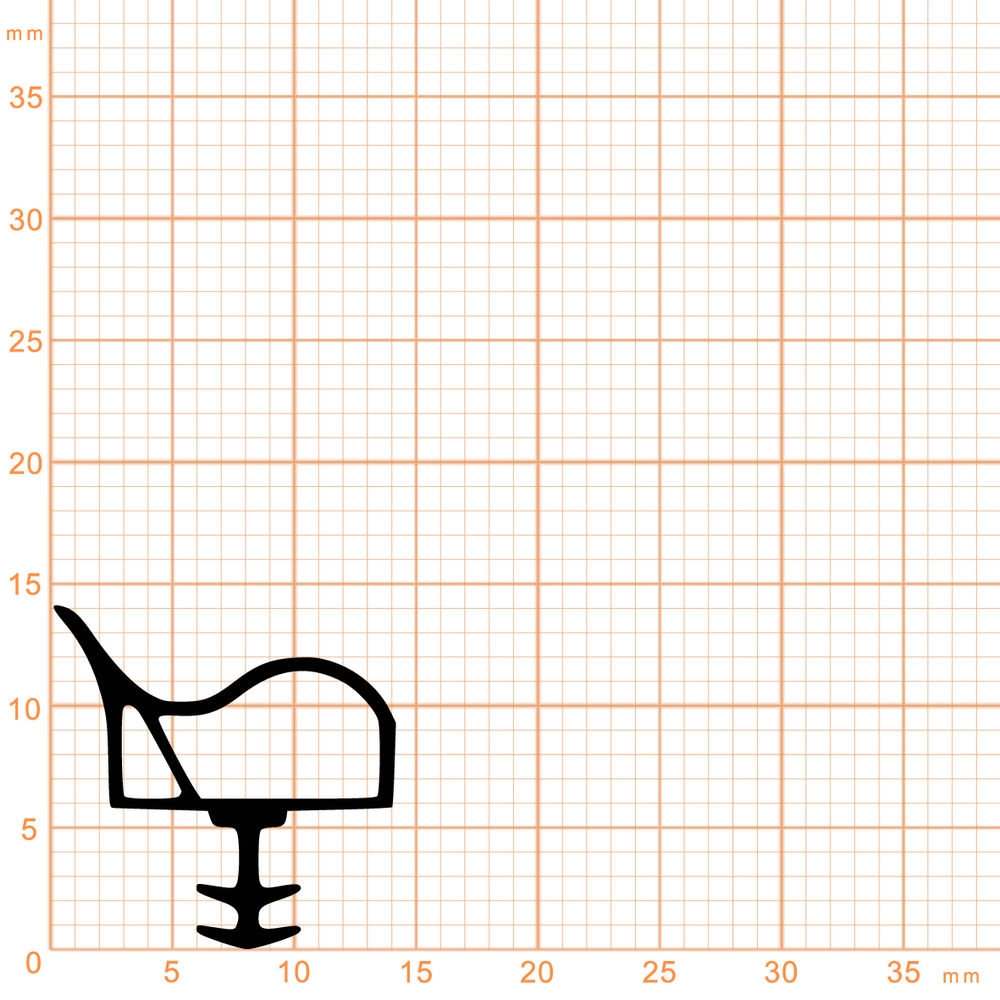 Türrahmen Dichtung - Holzzargendichtung für Haustüren | 12 mm Falzbreite | Farbe: weiß
