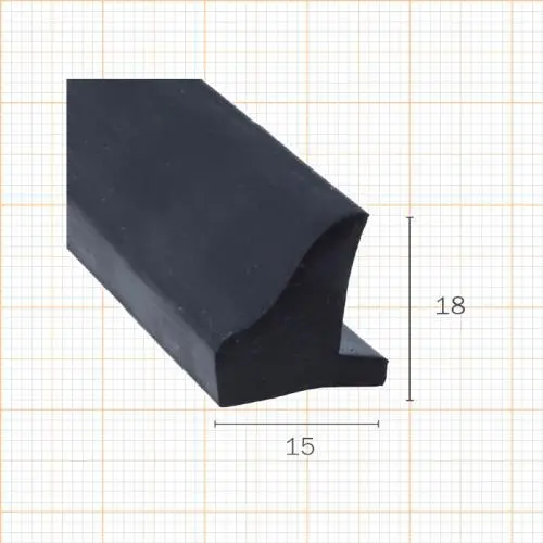 Restaurierungsmaterial - Bootsdichtung | Höhe: 18 mm | Farbe: schwarz