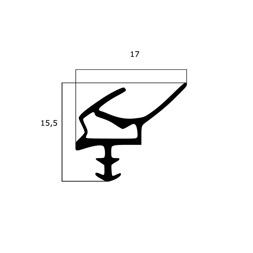 Rauchdichtung Feuerschutzdichtung - Zimmertürdichtung für Haustüren | 15,5 mm Höhe | Farbe: beige