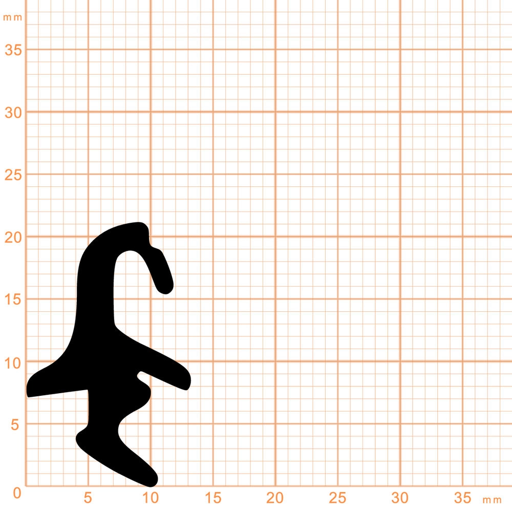 Mitteldichtungen - Mitteldichtung für Metall- und Alufenster | 21 mm Höhe | Farbe: schwarz