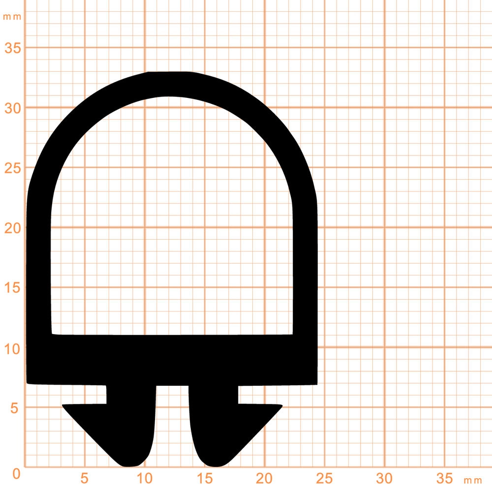 OP-Tür- und Garagentordichtungen - Garagentor / OP-Türdichtung in schwarz