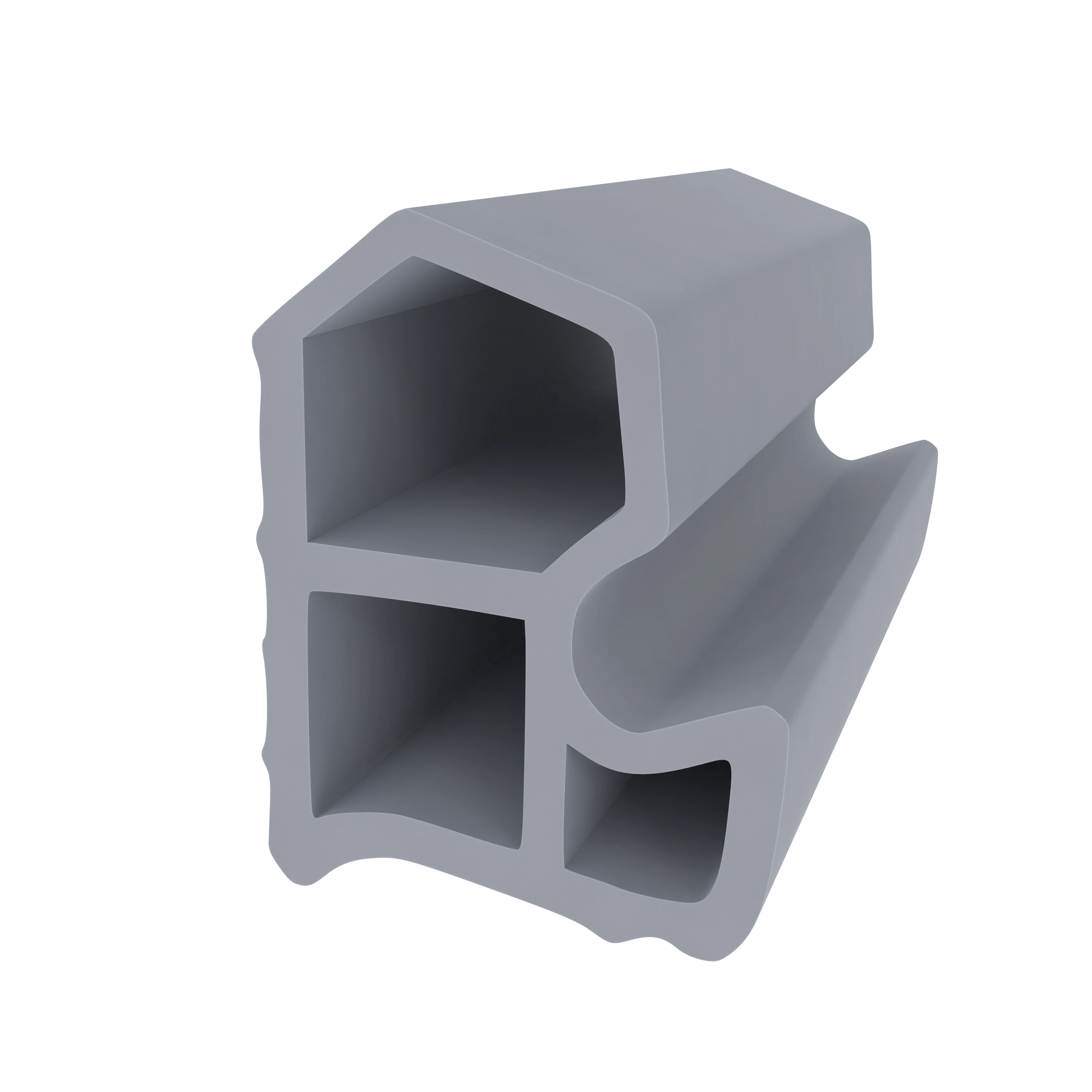 Türrahmen Dichtung - Stahlzargendichtung für Stahlzargen | 13 mm Breite | Farbe: grau