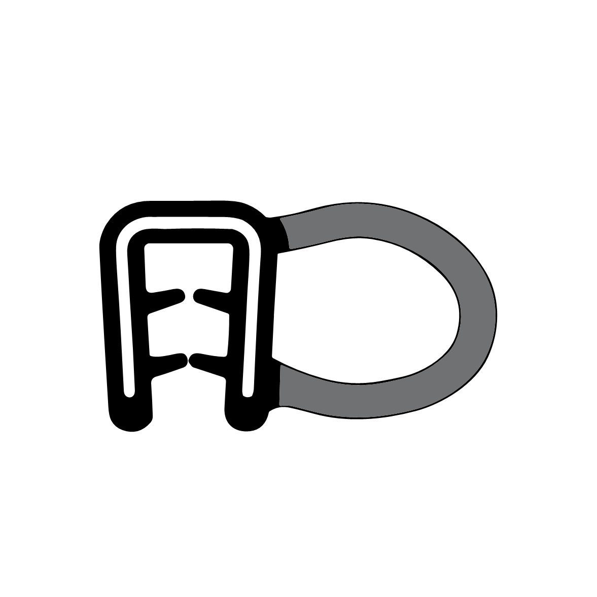 Kantenschutz Dichtprofile - Kantenschutzprofil | Höhe: 14,6 mm | Farbe: schwarz