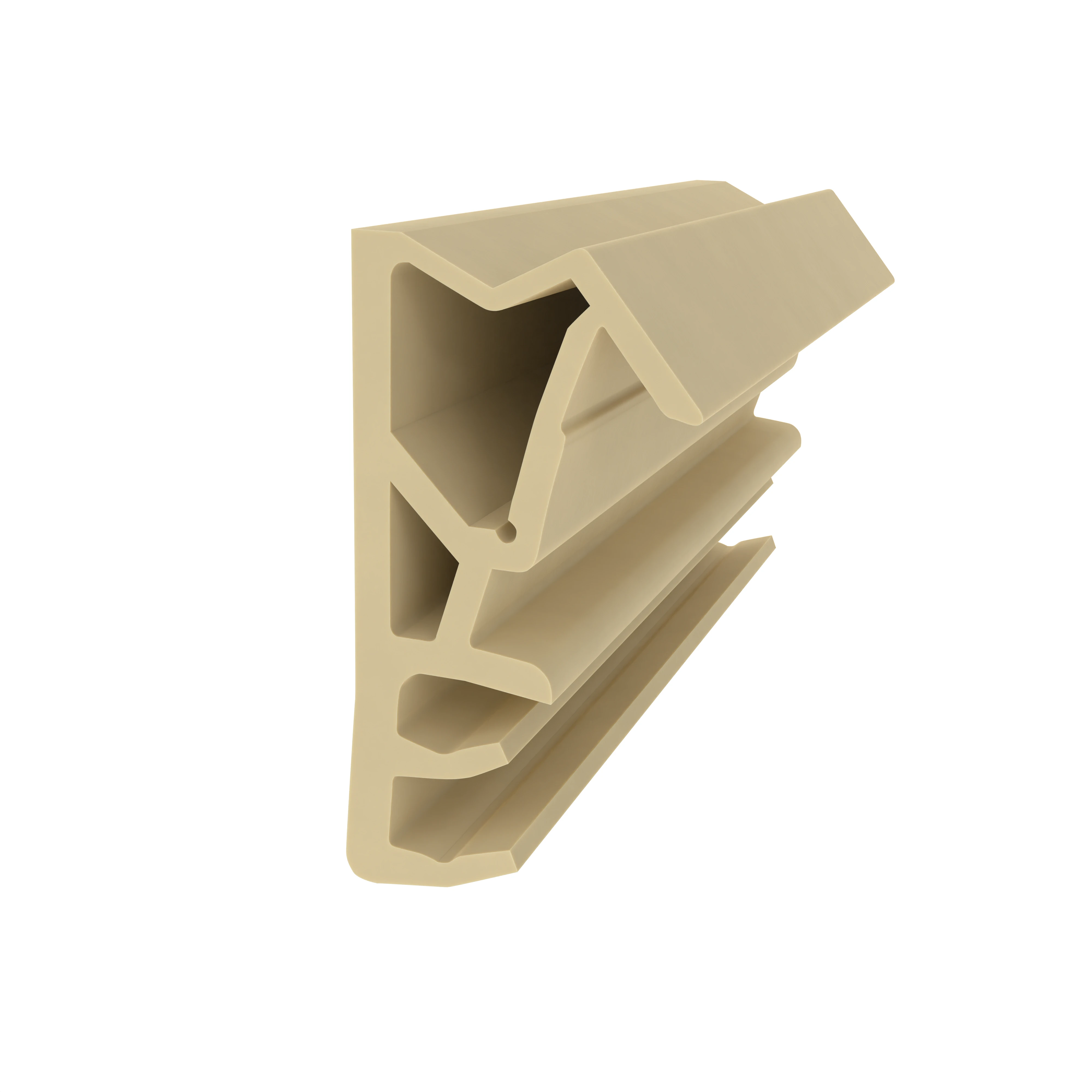 Flügelfalzdichtung für Holzelemente | 12 mm Falzhöhe | Farbe: beige