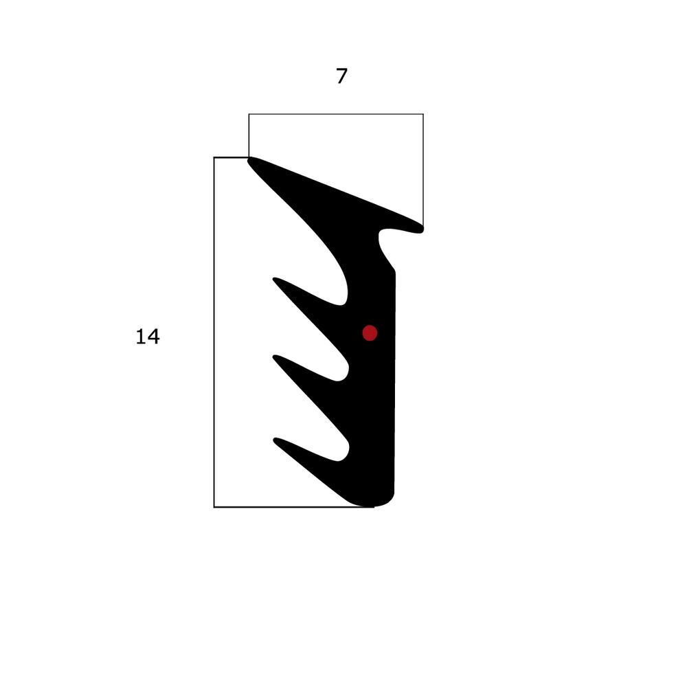 Verglasungsdichtungen - Verglasungsdichtung für Fenster | 7 mm Breite | Farbe: schwarz