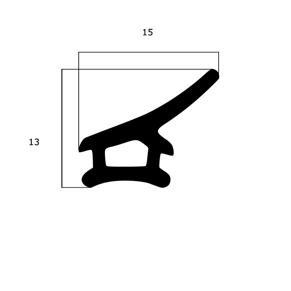 Mitteldichtungen - Mitteldichtung für Metall- und Alufenster | 13 mm Höhe | Farbe: schwarz