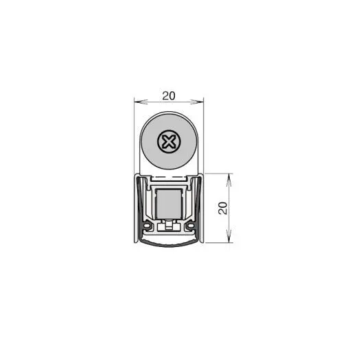 Schall-Ex Slide & Lock L-20/20 WS Absenkdichtung von Athmer | Länge: 1083 mm