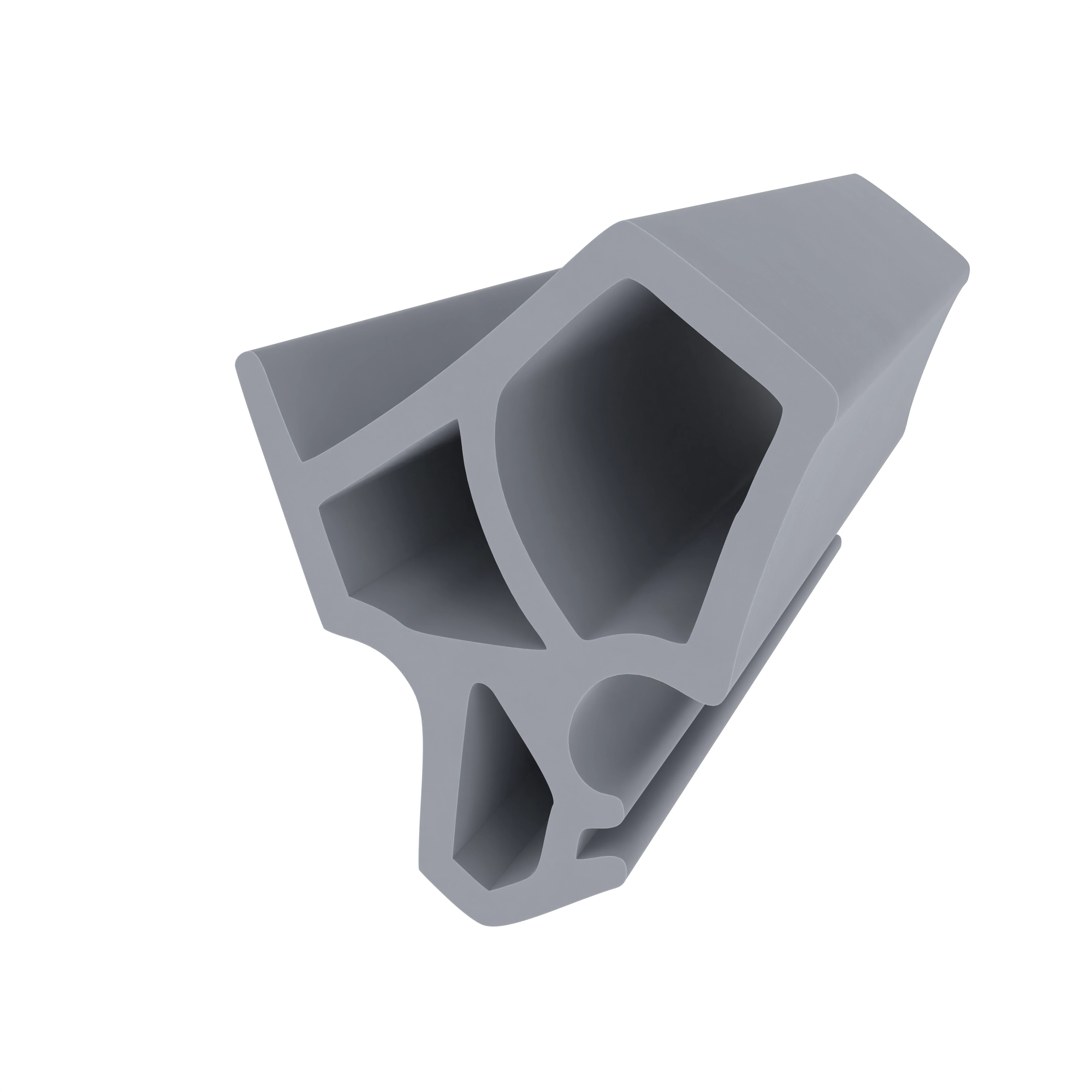 Türrahmen Dichtung - Stahlzargendichtung für Stahltüren | 17 mm Breite | Farbe: grau