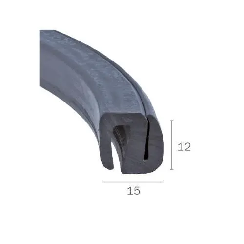 Verglasungsdichtungen - U-Profils für Autotüren | Höhe: 17 mm | Farbe: schwarz