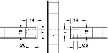 Verbinder & Bodenträger - Korpusverbinder | Ausführung: Lamello Clamex P-14 | Frästiefe: 14 mm