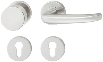 Türdrücker-Garnitur mit Profilzylinder | Modell: Startec PDH3104 | Ausführung: DIN rechts