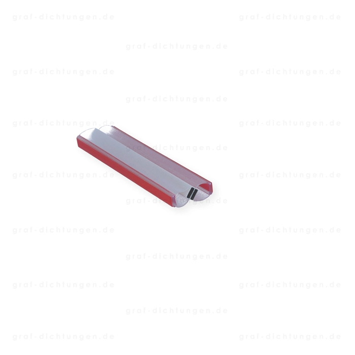 Senkrecht - Selbstklebende Dusch-Magnetdichtung 180° Winkel| 8 – 12 mm Glasstärke | Farbe: transparent