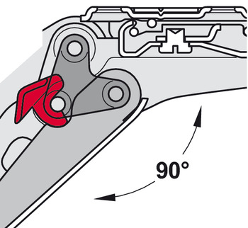 Öffnungswinkelbegrenzer für Free flap 1.7 schwarz