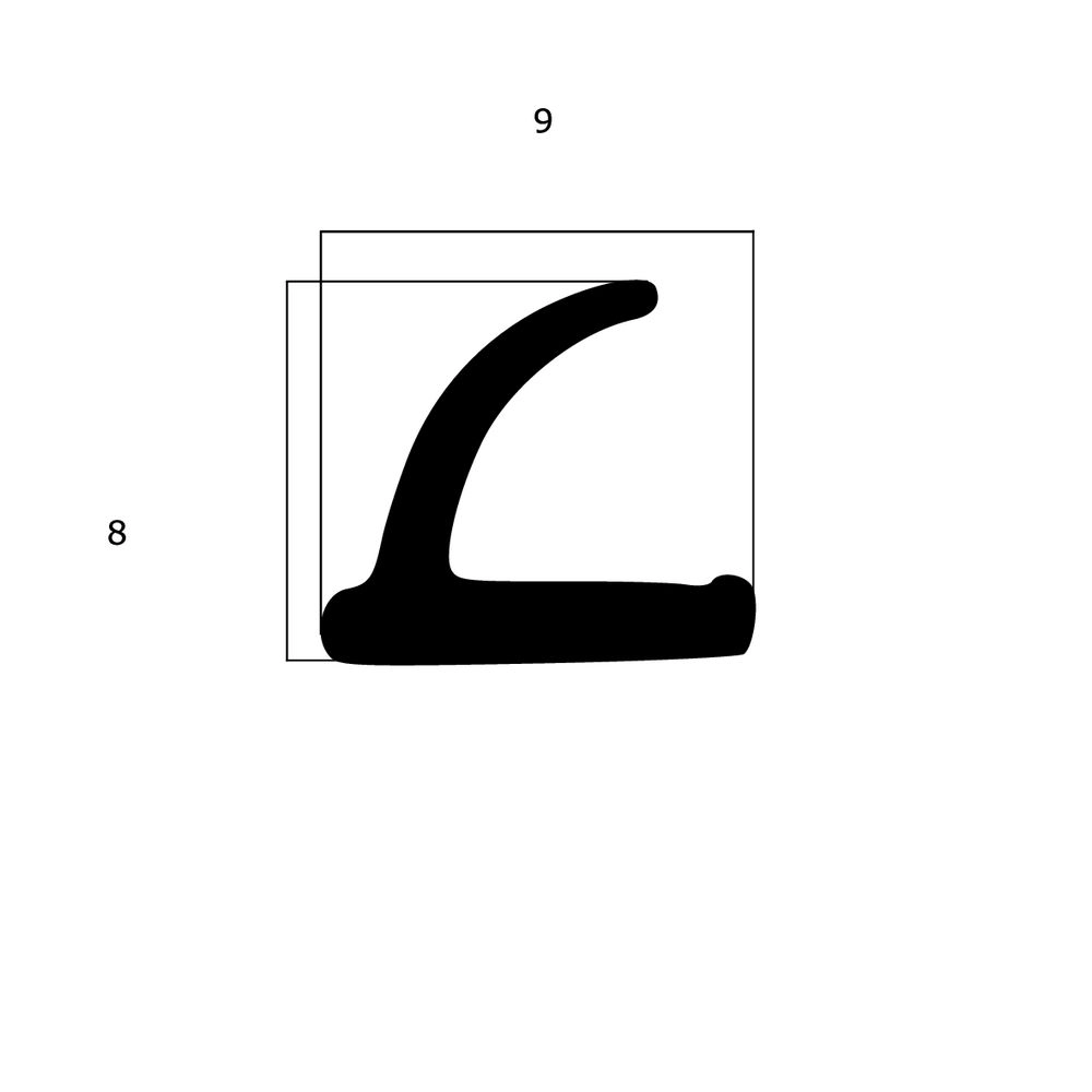 Lippendichtungen - Anschlagdichtung mit Lippe und glattem Fuß | 8 mm Höhe | Farbe: schwarz 