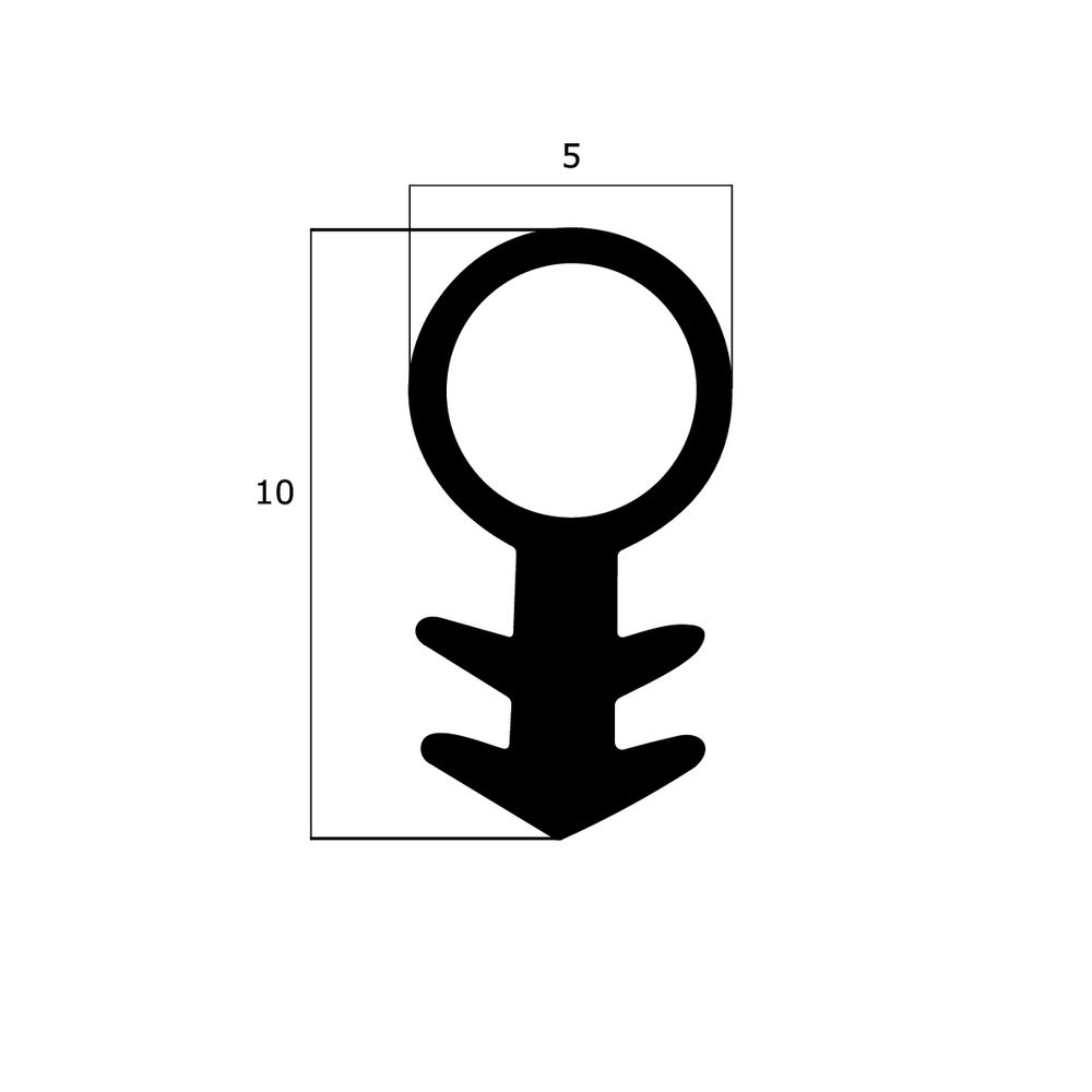 Türrahmen Dichtung - Schlauchdichtung für Holzfenster und -türen | 5 mm Durchmesser | Farbe: weiß