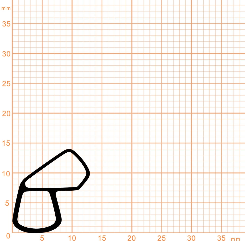 Stahlzargendichtung für Stahlzargen | 14 mm Höhe | Farbe: schwarz