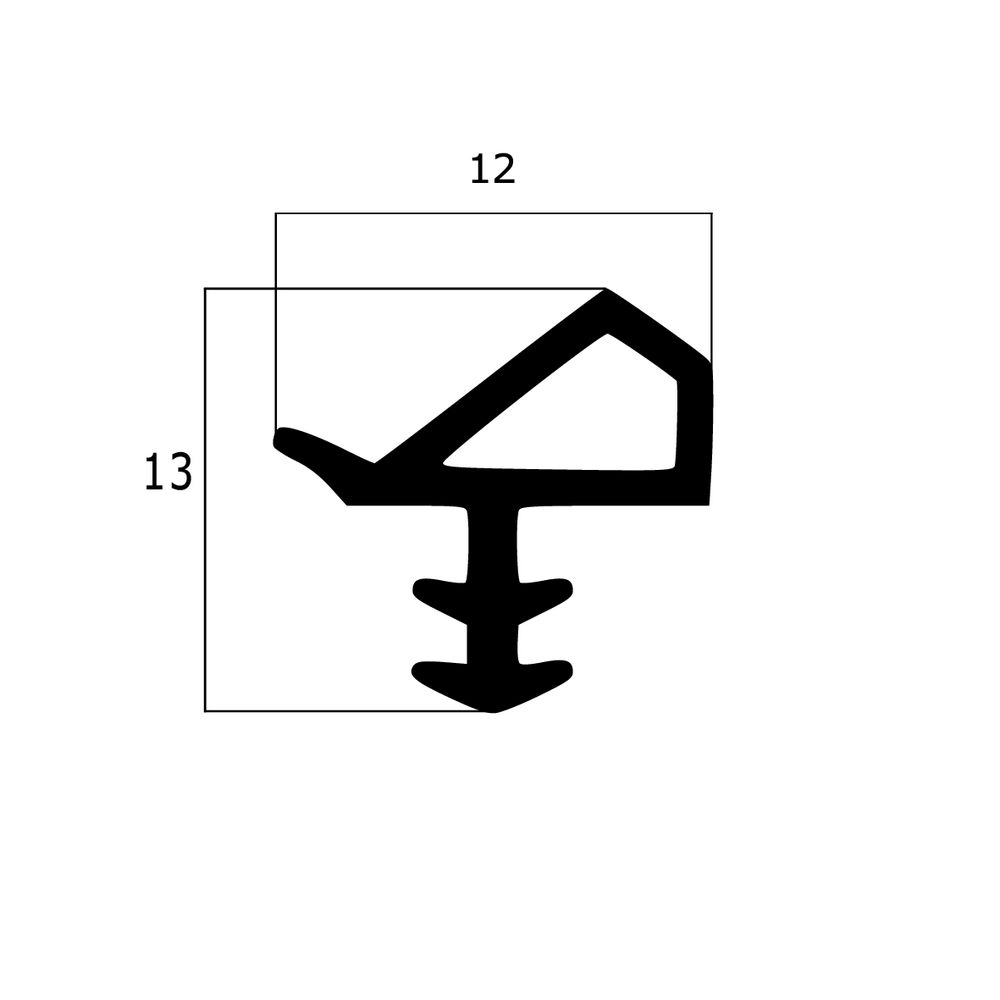 Türrahmen Dichtung - Holzzargendichtung für Zimmertüren | 12 mm Falzbreite | Farbe: braun