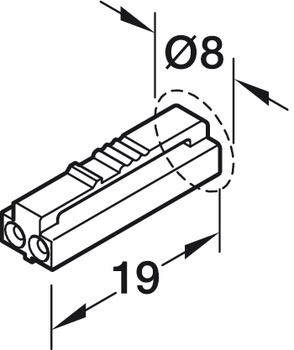 Beleuchtung - Verlängerungsleitung für Häfele Loox5 | Nennspannung: 24 V | Länge: 2000 mm