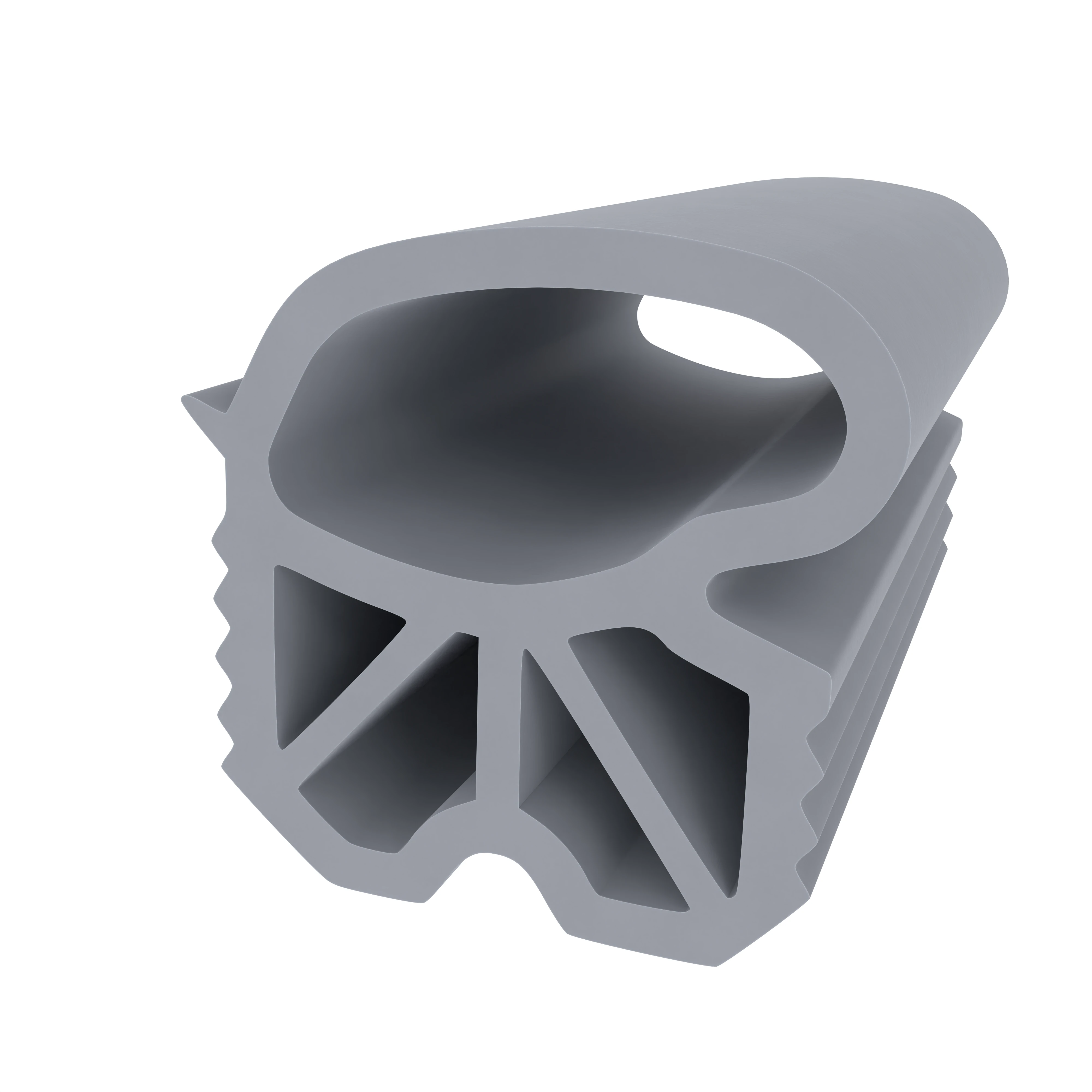 Türrahmen Dichtung - Stahlzargendichtung für Stahlprofile | 24 mm Breite | Farbe: grau