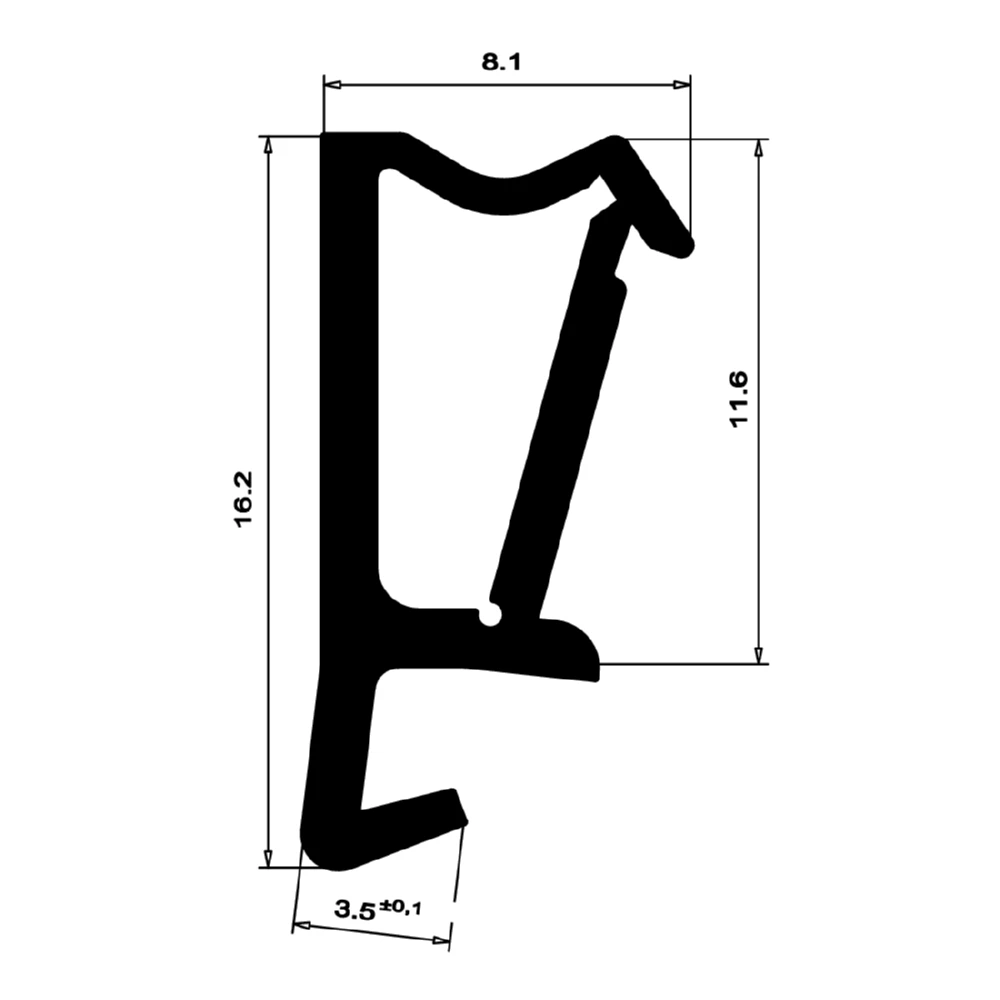 Flügelfalzdichtung für Holzfenster | Falzbreite: 12 mm | Farbe: braun