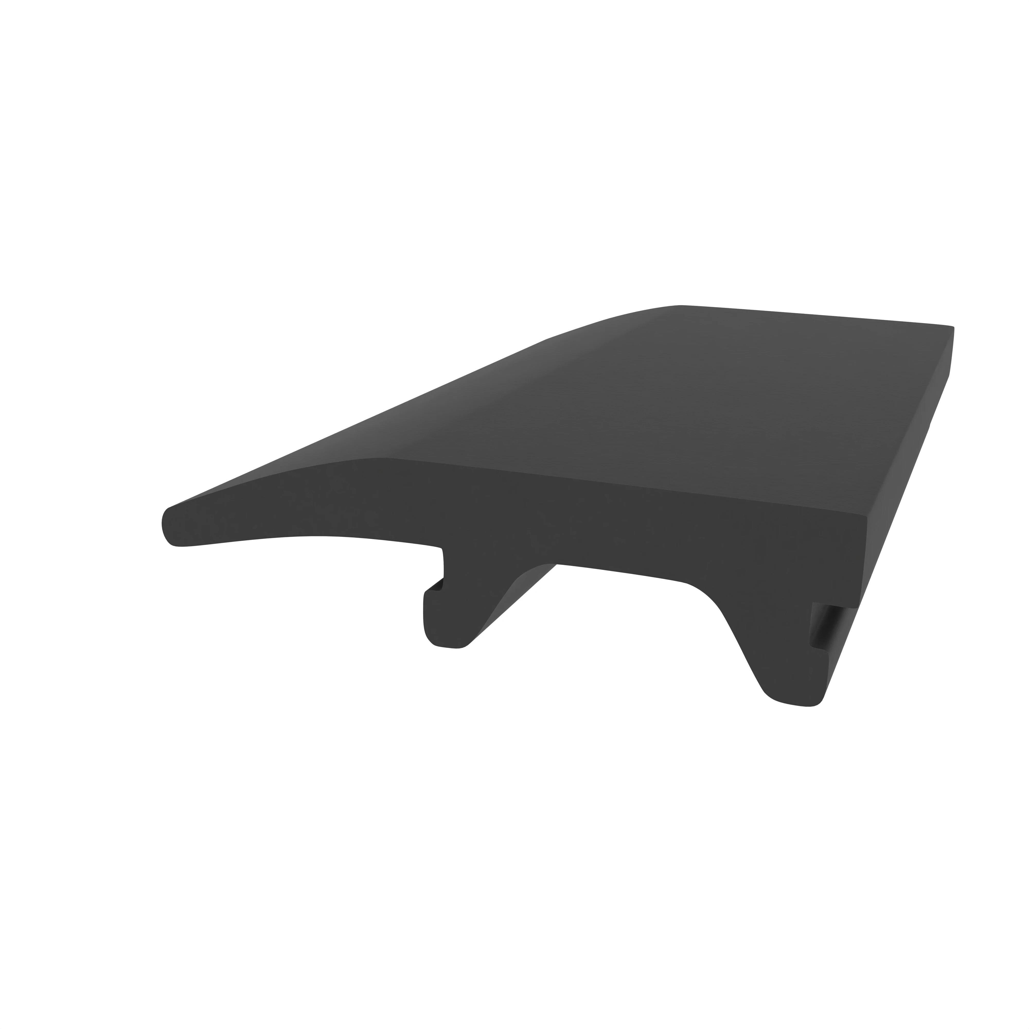 Glasauflage- und Fassadendichtungen - Stahlzargendichtung für Stahlprofile | 47 mm Breite | Farbe: schwarz