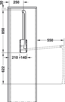 Garderobenlift  für Schränke | Modell: 2004  | Breite: 600 - 1000 mm