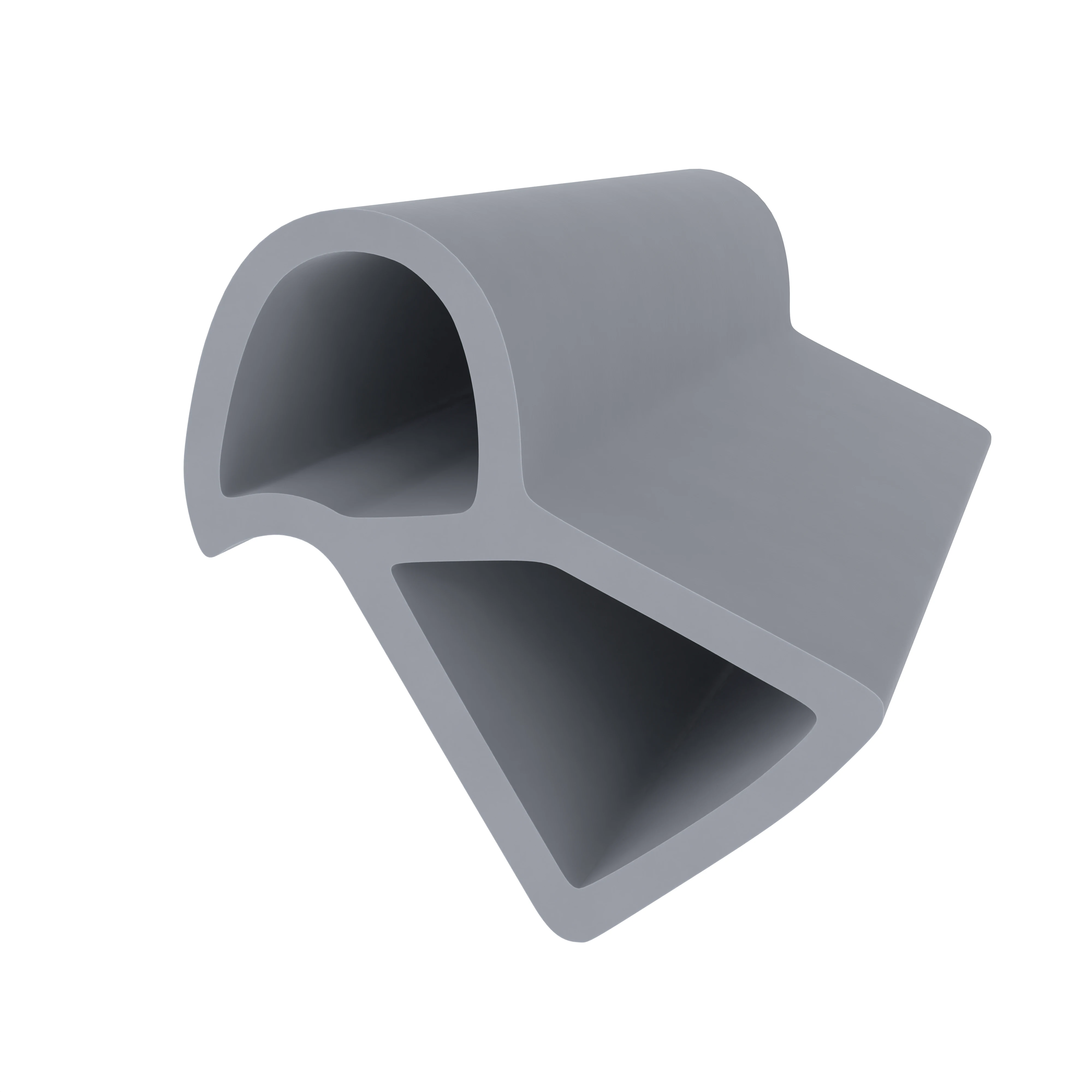 Stahlzargendichtung für Stahltüren | 24 mm Höhe | Farbe: grau