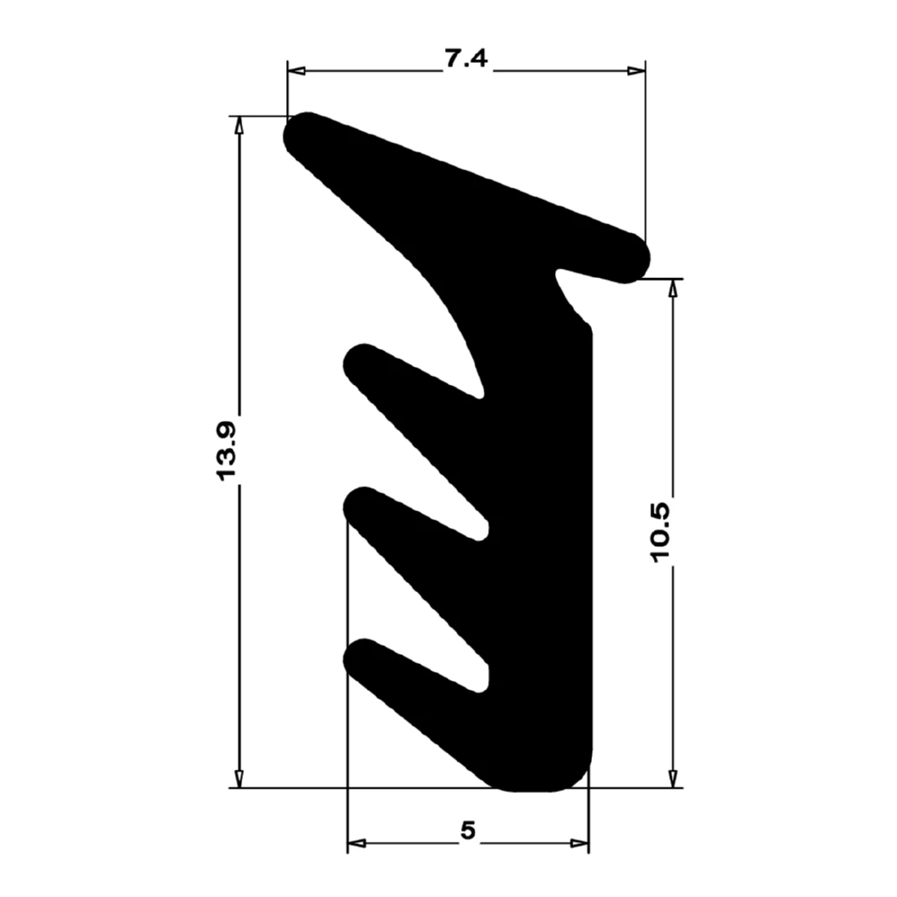 Verglasungsdichtung für Fenster | 7 mm Breite | Farbe: weiß