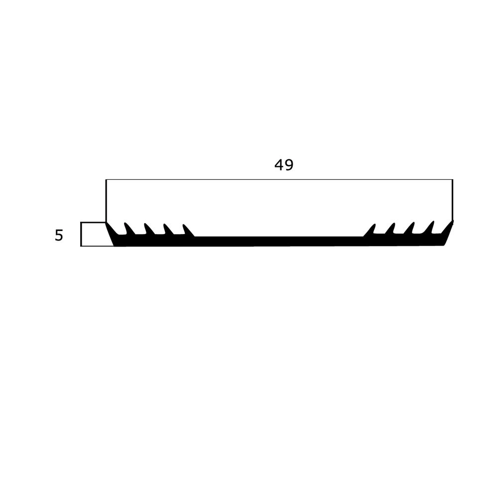 Glasauflage- und Fassadendichtungen - Verglasungsdichtung für Fenster | 49 mm Breite | Farbe: schwarz