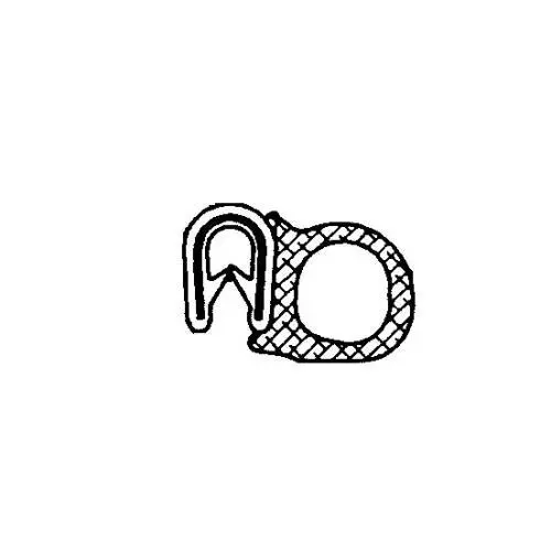 Kantenschutz - Kantenschutzprofil | Höhe: 14,5 mm | Farbe: schwarz