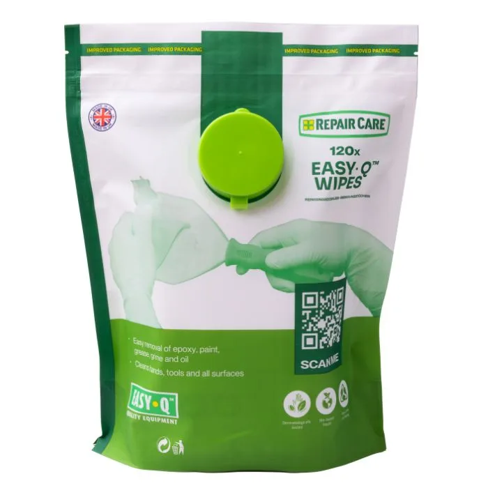 Repair Care EASYQ Wipes | Reinigungstücher | 50 Stück | fett- & staubfrei
