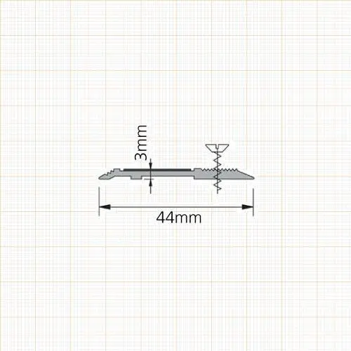 Bodenschwellendichtungen - Schwellenprofil für Treppenstufen | 44 mm Breite | Farbe: anthrazit  