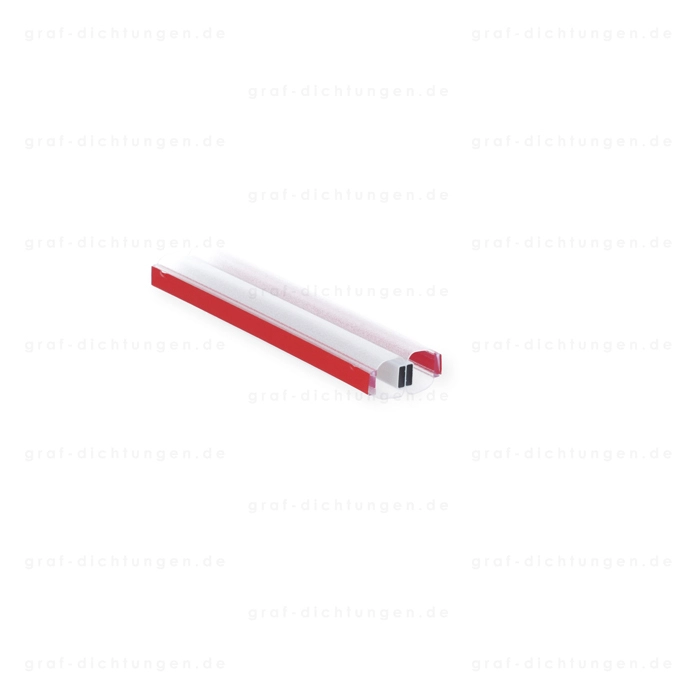 Senkrecht - Selbstklebende Dusch-Magnetdichtung 180°|  8 – 12 mm Glasstärke | Farbe: transparent