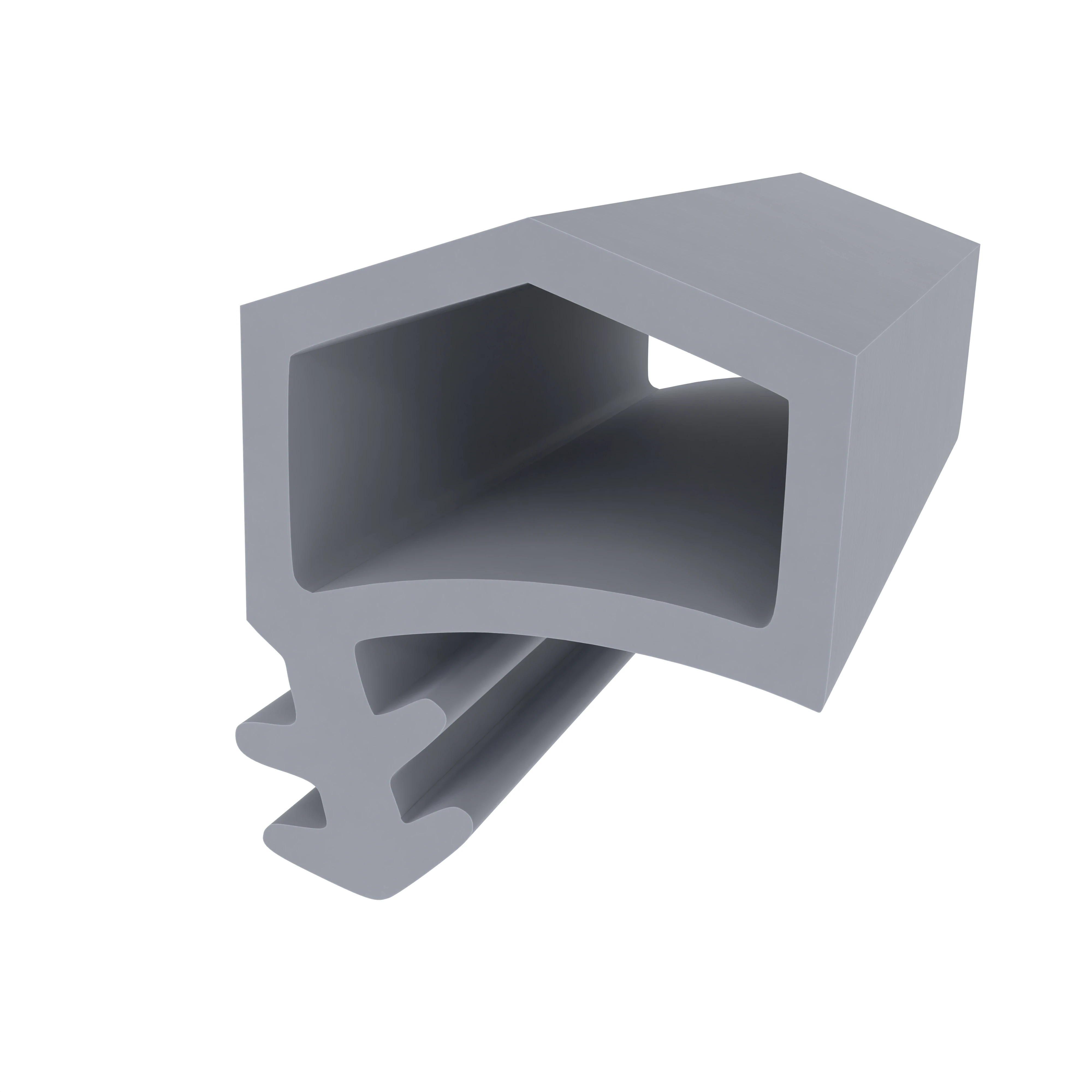Türrahmen Dichtung - Holzzargendichtung für Holztüren | 12 mm Falzbreite | Farbe: grau
