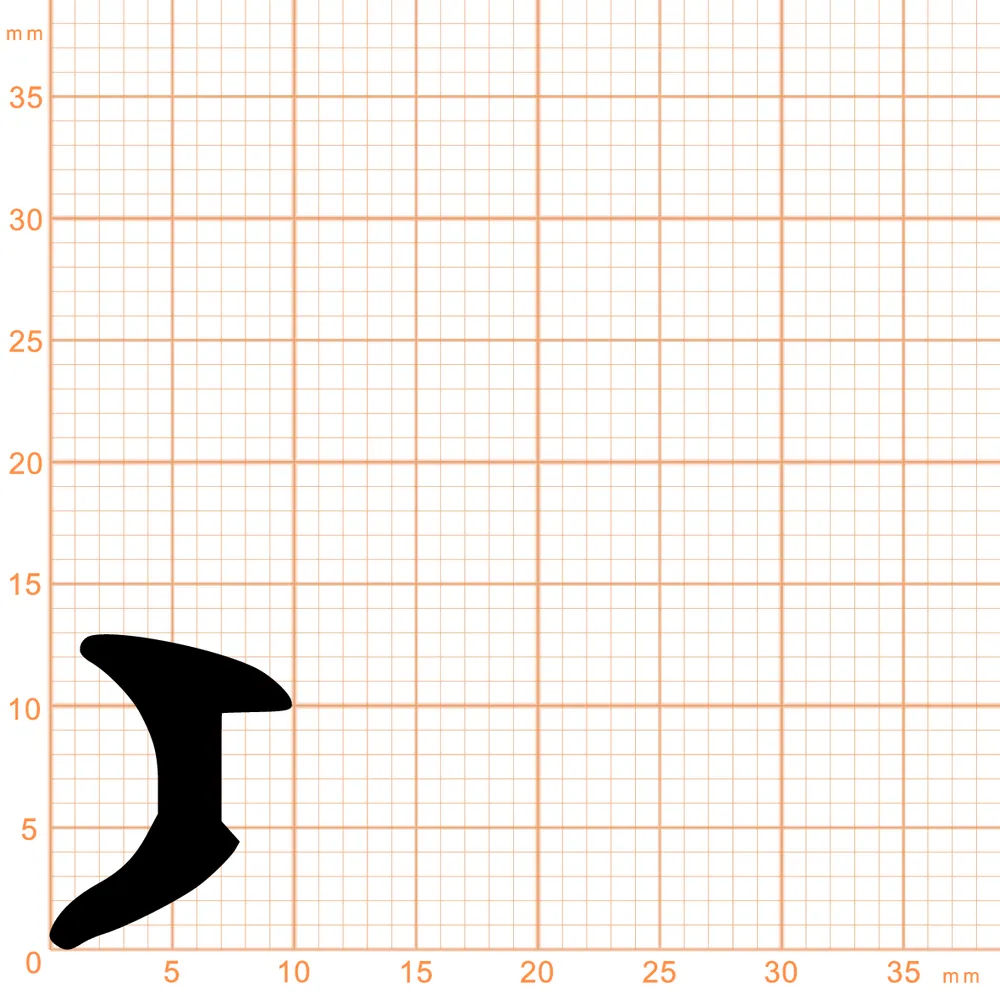 Verglasungsdichtung für Fenster | 10 mm Breite | Farbe: grau