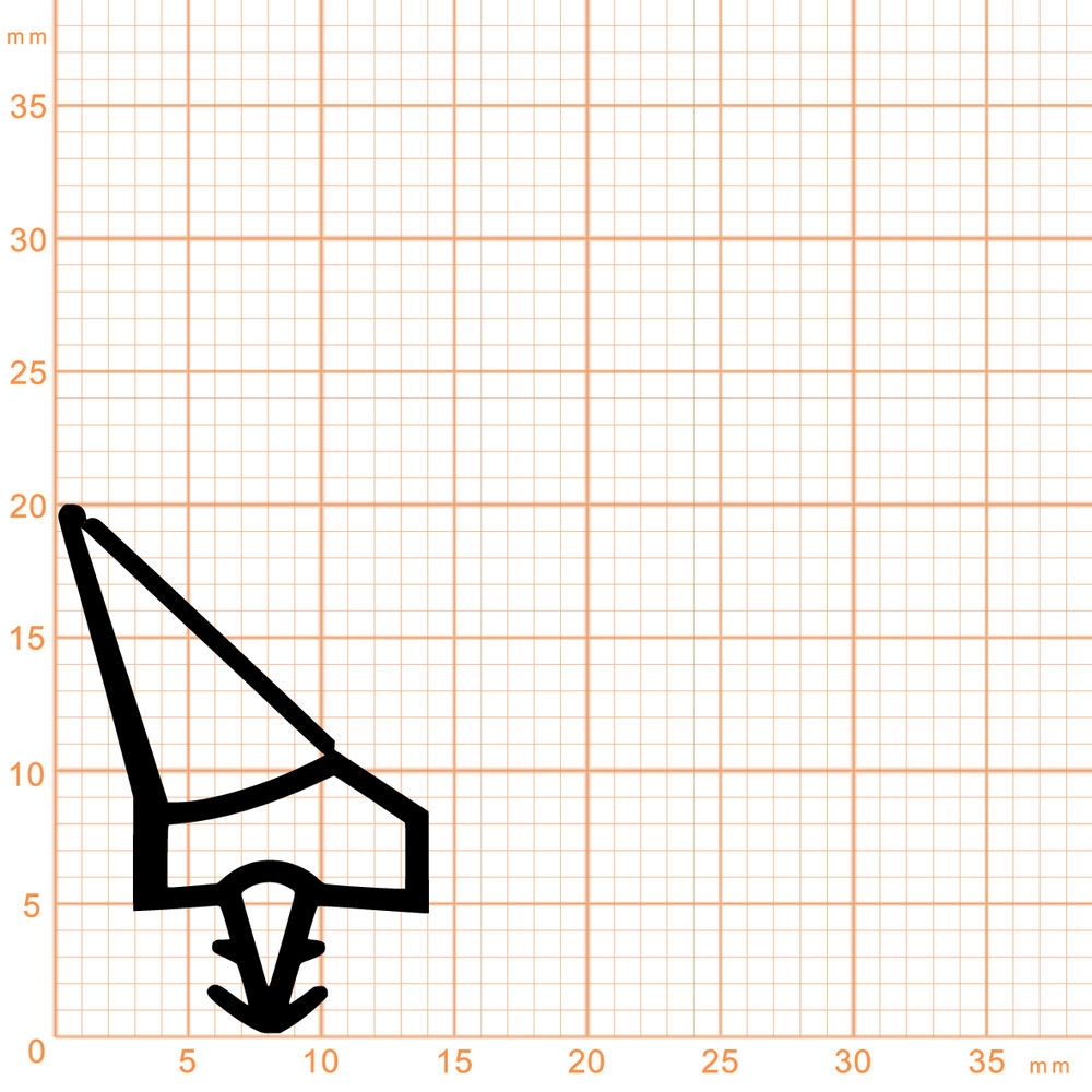 Türrahmen Dichtung - Holzzargendichtung für Haustüren | 12 mm Falzbreite | Farbe: weiß