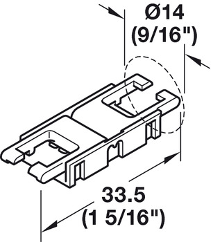 Beleuchtung - Häfele Loox5 Clip Verbinder | für RGB LED-Bänder | 33,5 mm Länge