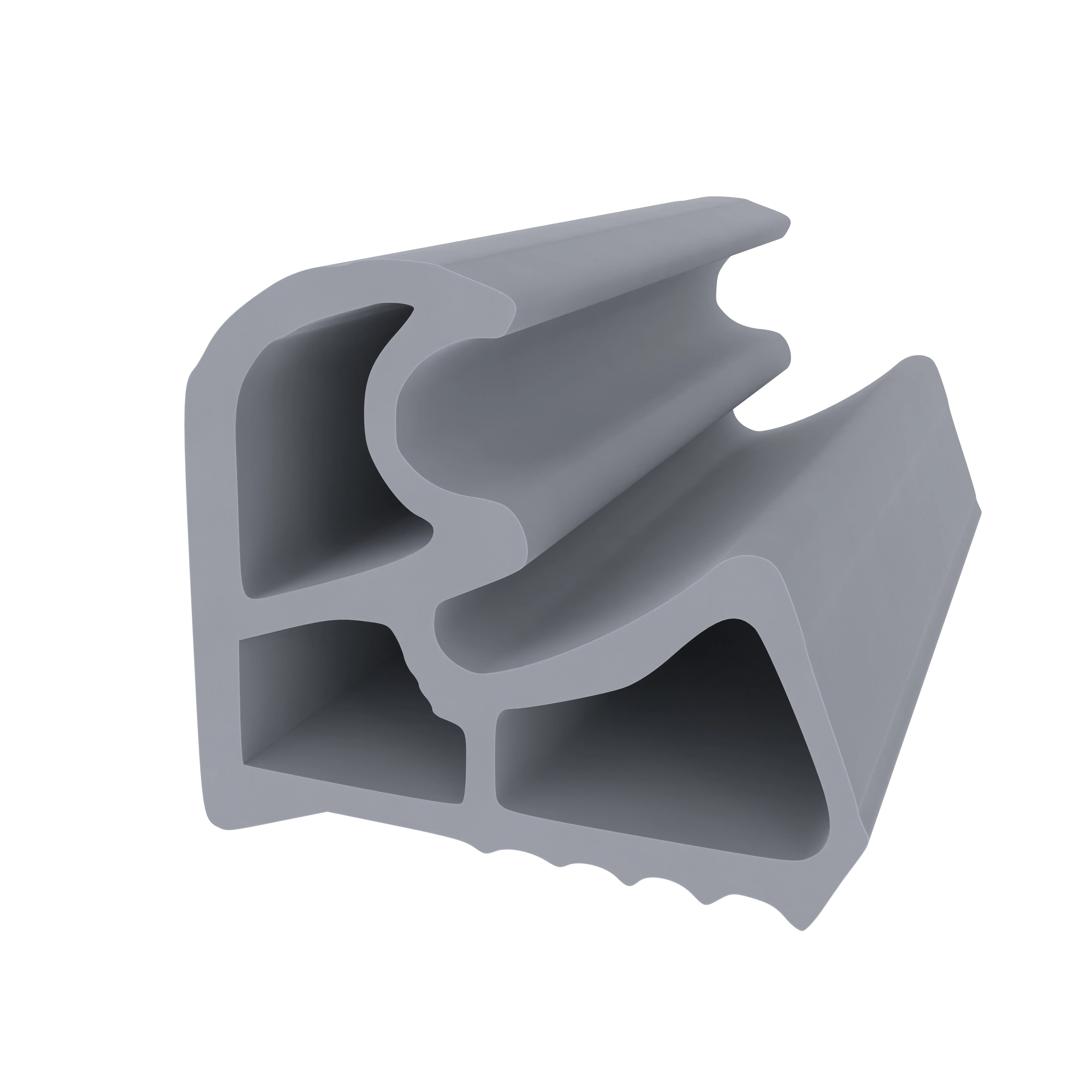 Türrahmen Dichtung - Stahlzargendichtung für Stahlzargen | 16 mm Breite | Farbe: grau